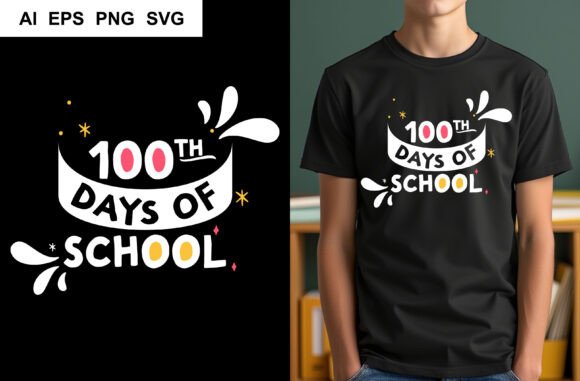 100th Days of School T-shirt Design