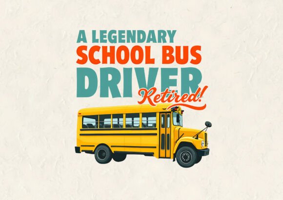 A Legendary School Bus T-Shirt Design