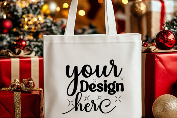 Christmas Tote Bag Mockup 22: Graphics for Product Mockups
