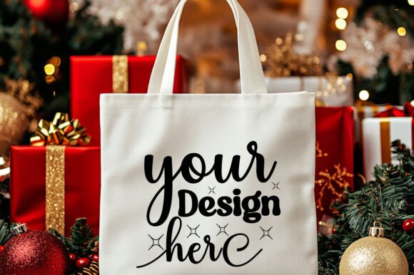 Christmas Tote Bag Mockup 27: Graphics for Product Mockups