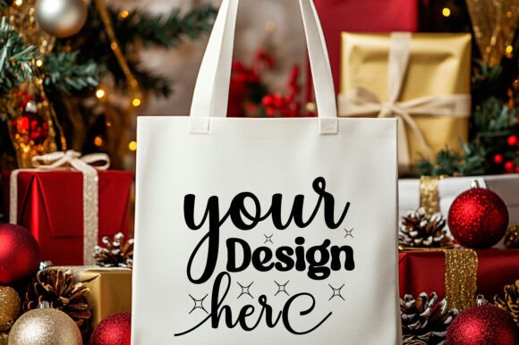 Christmas Tote Bag Mockup 43: Graphics for Product Mockups