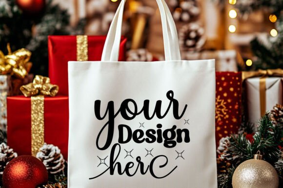 Christmas Tote Bag Mockup 52: Graphics for Product Mockups