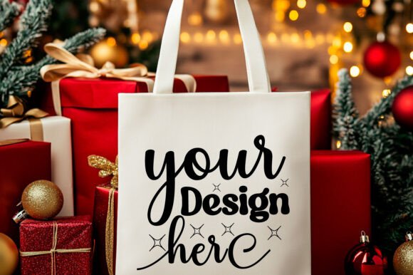 Christmas Tote Bag Mockup 62