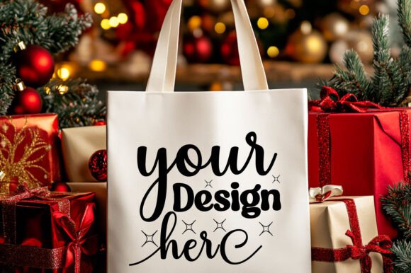 Christmas Tote Bag Mockup 66: Graphics and Product Mockups for Holiday Sales