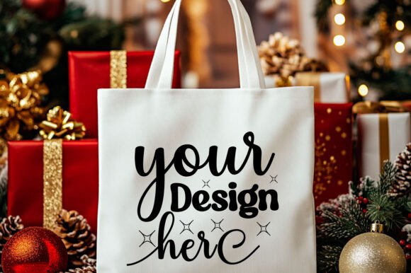 Christmas Tote Bag Mockup 67: Graphics for Product Mockups