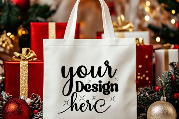Christmas Tote Bag Mockup 76: Graphics for Product Mockups
