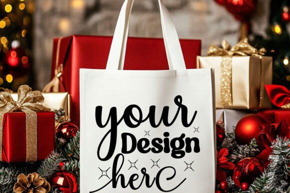 Christmas Tote Bag Mockup 80
