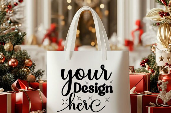 Christmas Tote Bag Mockup 89: Graphics & Product Mockups