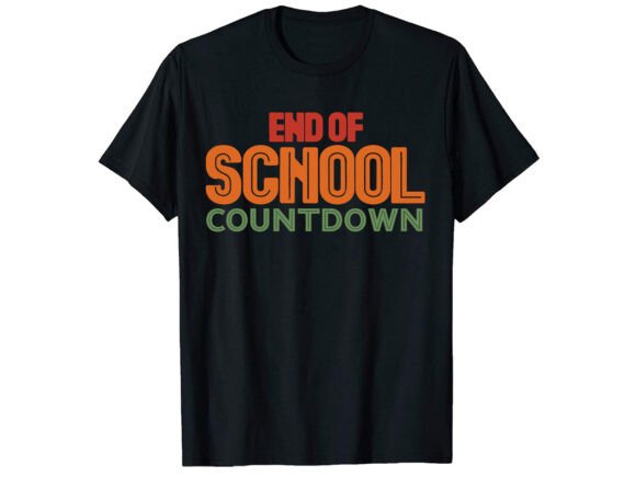 End of School Countdown T-Shirt Design