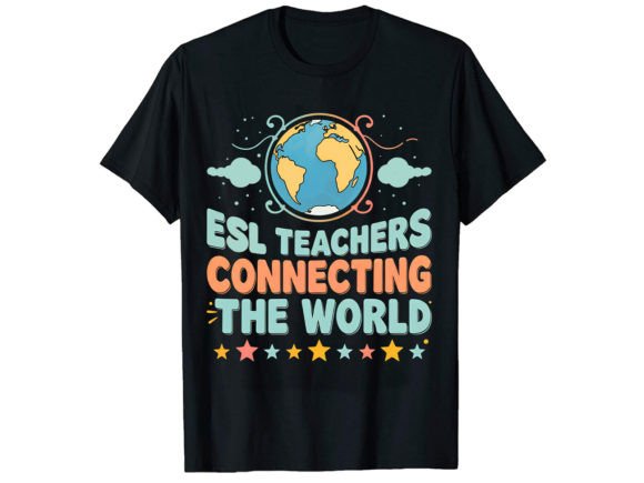 Esl Teachers Connecting T-Shirt Design Graphics