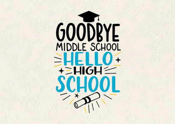 Goodbye Middle School T-Shirt Design Graphics