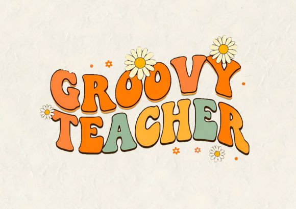 Groovy Teacher T-Shirt Design Graphics