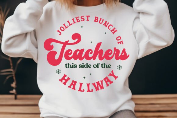Jolliest Bunch of Teacher Christmas Svg Graphics