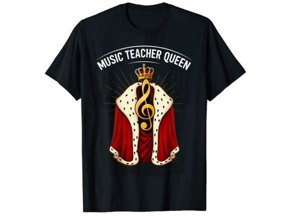 Music Teacher Queen T-Shirt Design Graphics