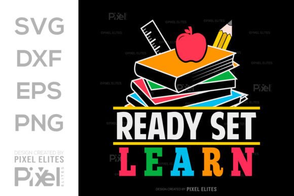 Ready Set Learn SVG Hello School Kids Graphics